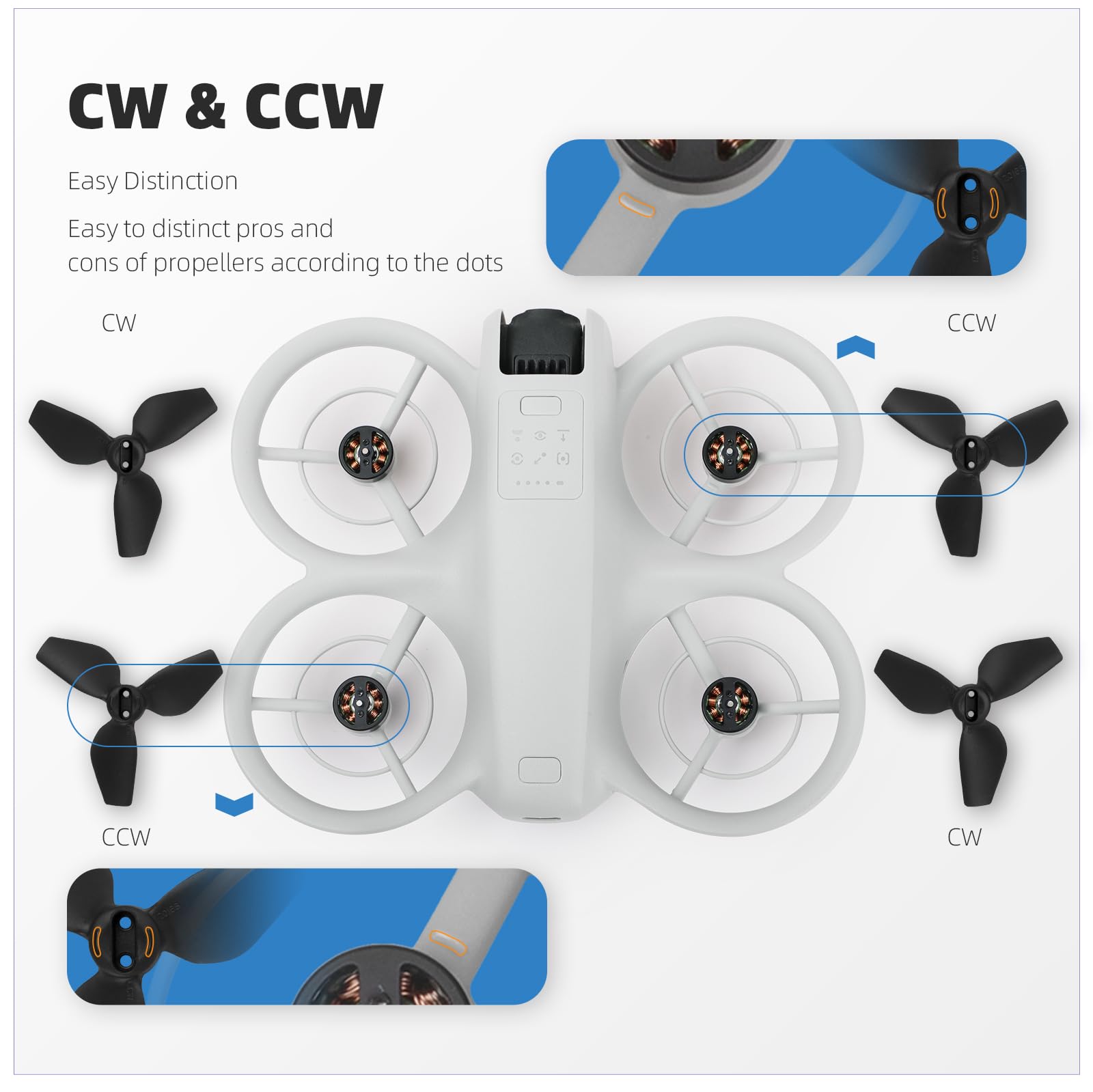 ZORBES 4Pcs Propellers for DJ Neo Drone, High Resilient Propellers Replacement Propellers for Neo Drone, Drone, Quick-Release Wings Blades for DJI Neo Drone Accessories, Includes Screws & Screwdriver ZORBES 4Pcs Propellers for DJ Neo Drone, High Resilient Propellers Replacement Propellers for Neo Drone, Drone, Quick-Release Wings Blades for DJI Neo Drone Accessories, Includes Screws & Screwdriver